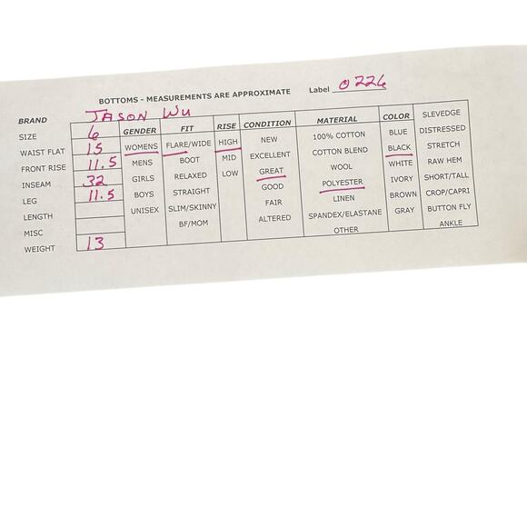 Jason Wu Black Silky Satin Wide Leg Slacks Trousers Pants Designer Size 6 - Picture 11 of 11